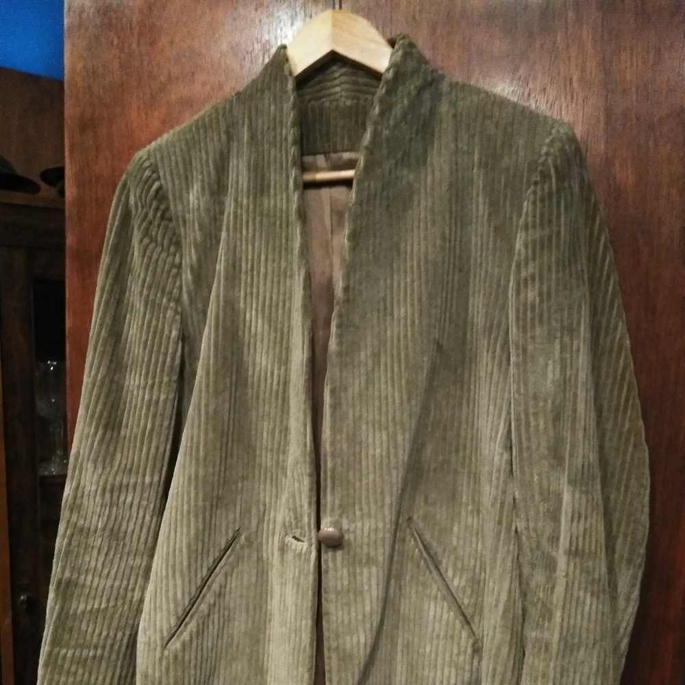 Larry Levine Olive Corduroy Jacket